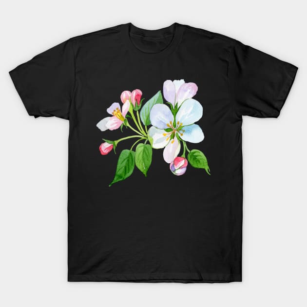 Flower Watercolor Painting T-Shirt by My Artsam